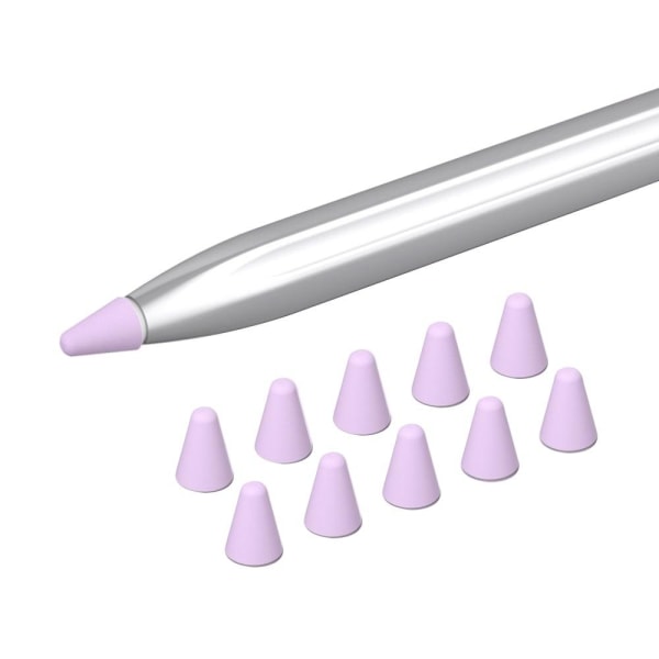 Generic 10 Pcs Huawei M-pencil (2nd) Silicone Pen Tip Cover - Purple