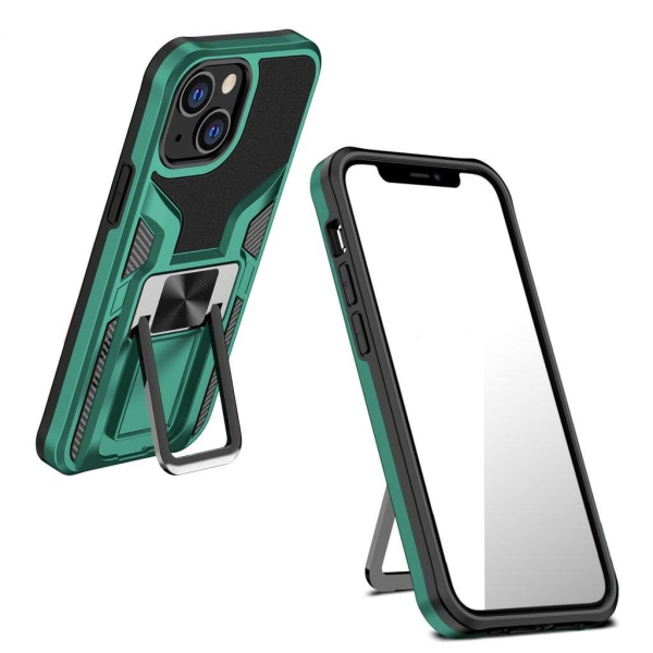 Generic Shockproof Hybrid Cover With Kickstand For Iphone 13 Mini - Gree Green
