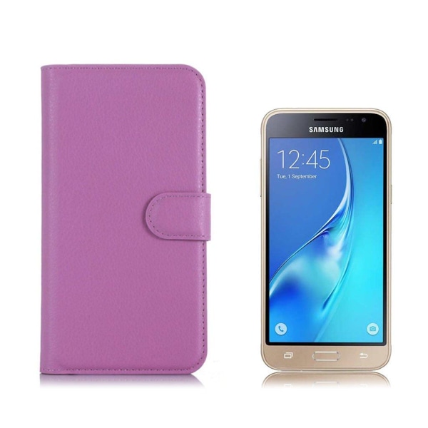 Generic Samsung Galaxy J3 (2016) / Enkelt Læder-etui - Lilla Purple