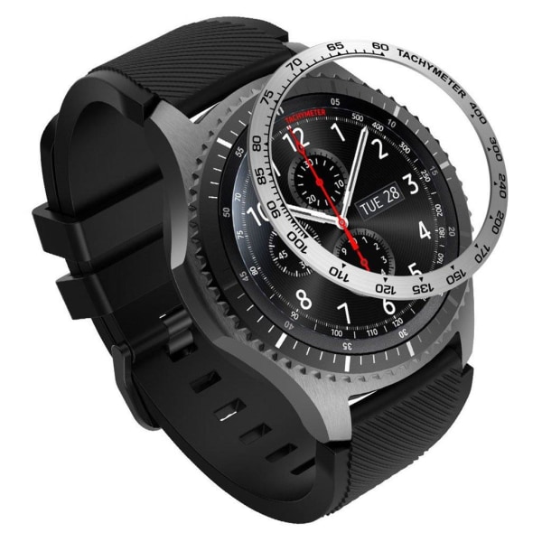 Generic Samsung Gear S3 Frontier Stilfuldt Metal Watch Ramme - Sølv / So Silver Grey