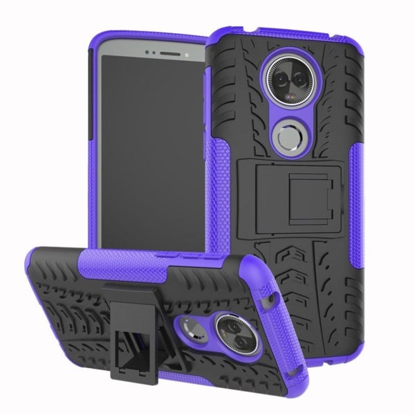 Generic Motorola Moto E5 Plus Beskyttelsesetui I Silikone Og Plastik Med Purple