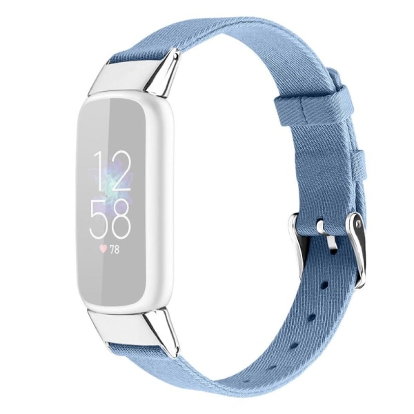 Generic Fitbit Luxe Canvas Watch Strap - Denim Light Blue / Size: S