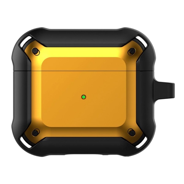 Generic Airpods 3 Armor Tpu Case With Keychain - Black / Yellow