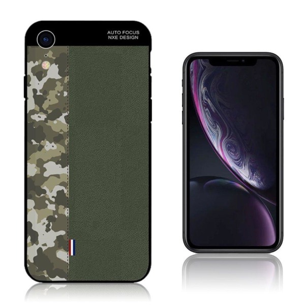 Generic Nxe Iphone Xr Beskyttelsesetui I Silikone Med Kamuflage Mønster Green