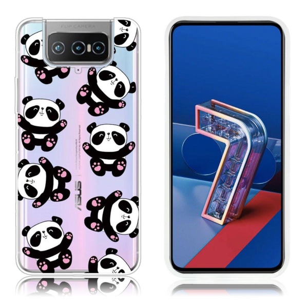Generic Deco Asus Zenfone 7 Pro Case - Pandas Black