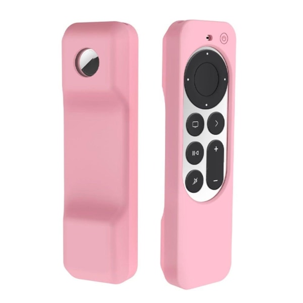 Generic Apple Tv 4k (2021) Remote Controller / Airtag Silicone Cover - P Pink