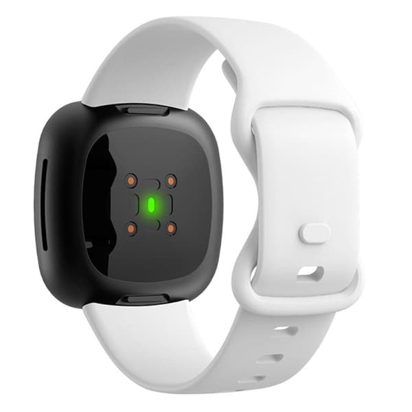 KALEBOL KLB-HDKGJ-001 Fitbit Versa 3 / 4 / Sense / Sense 2 Myke klokkeremmer i silikon - Hvit