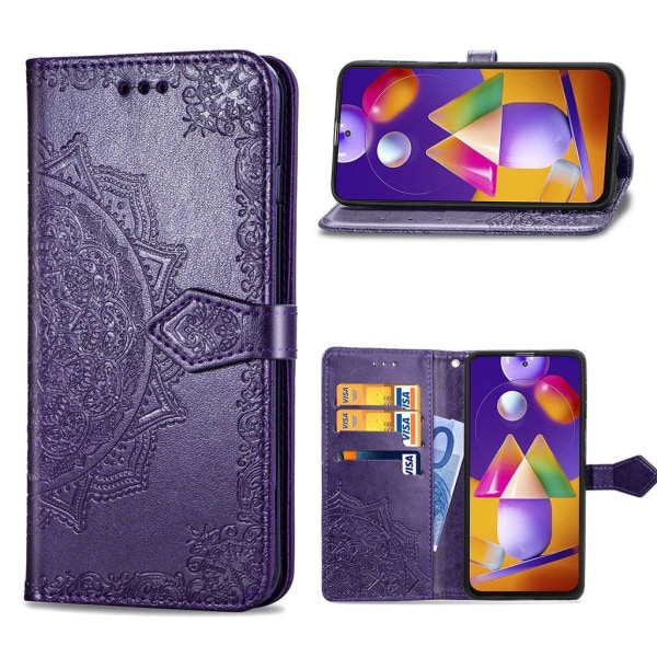 Generic Mandala Samsung Galaxy M31s Flip Etui - Lilla Purple