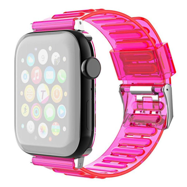 Generic Apple Watch Series 6 / 5 40mm Transparent Style Band - Ros Pink