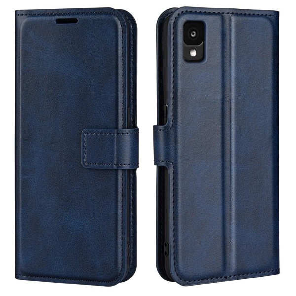Generic Wallet-style Leather Case For Tcl 30 Z - Blue