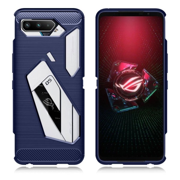 Generic Carbon Flex Case - Asus Rog Phone 5 Blå Blue