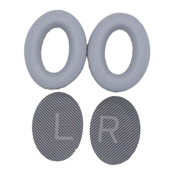 Generic 1 Pair Bose Qc15 / Qc25 Qc35 Jzf-236 Leather Ear Pads - Silver Grey