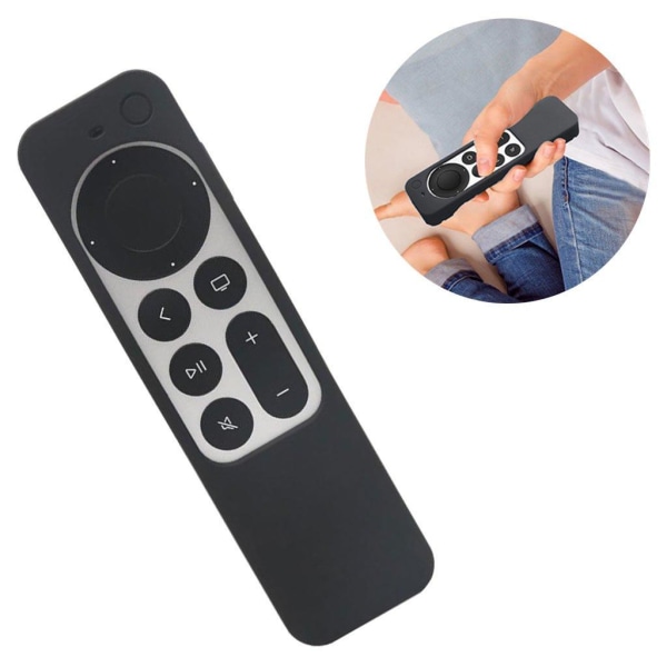 Generic Apple Tv 4k (2021) Remote Controller Silicone Cover - Black