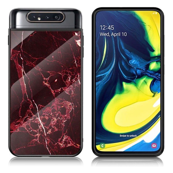 Generic Fantasy Marble Samsung Galaxy A80 Cover - Rød Red