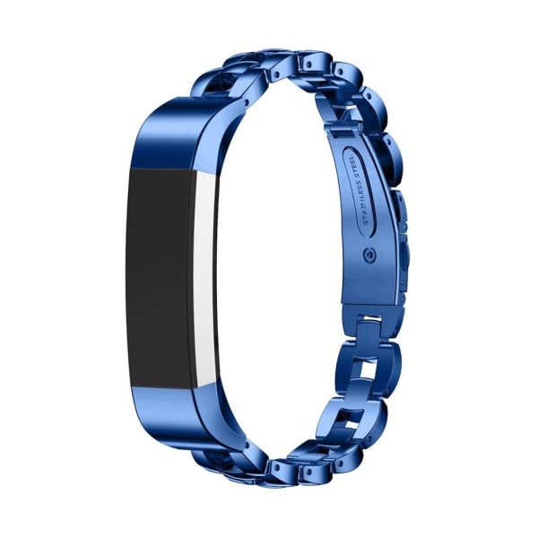 Generic Fitbit Alta Armbånd Af Rustfri Stål - Blå Blue