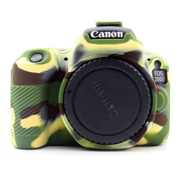 Generic Canon Eos 200d Kamera Beskyttelsesetui I Silikone Der Er Miljøve Multicolor
