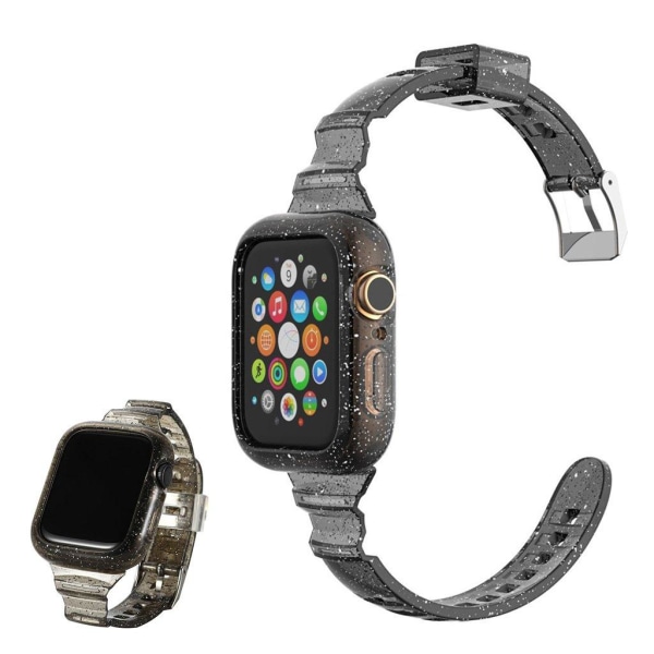 Generic Glitter Themed Rem Til Apple Watch Series 6 / 5 40mm - Sort Black