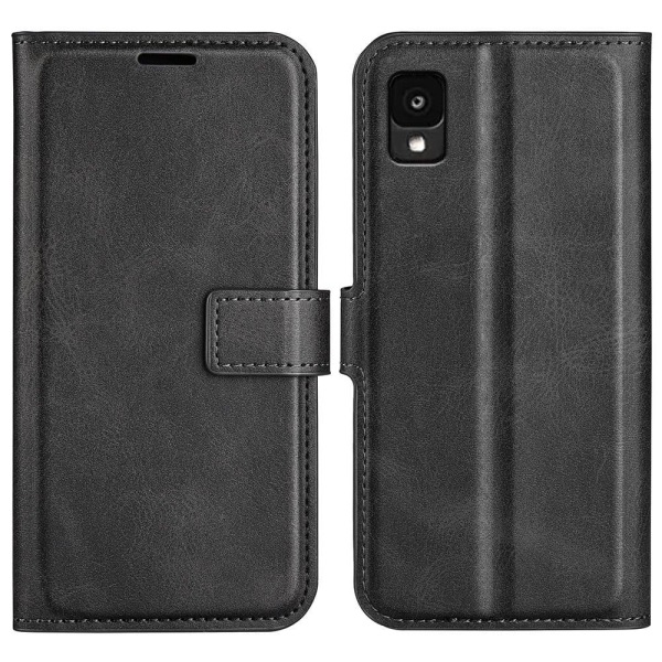 Generic Wallet-style Leather Case For Tcl 30 Z - Black