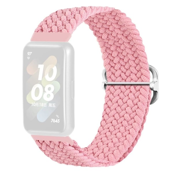 Generic Huawei Band 7 Weave Style Watch Strap - Pink