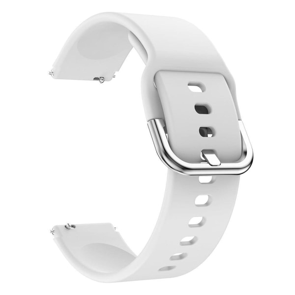 Generic 19mm Simple Silicone Watch Strap For Haylou / Noise Willful - White