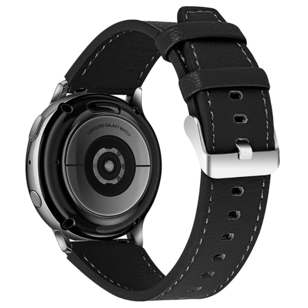 Generic 22mm Samsung Gear S3 Cowhide Genuine Leather Watch Strap - Black