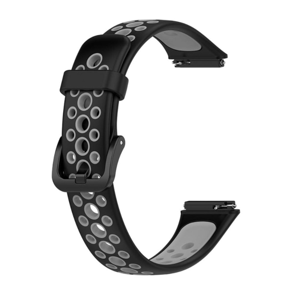 Generic Huawei Band 7 Dual Color Watch Strap - Black / Grey