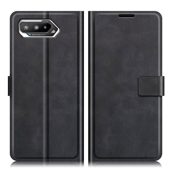 Generic Wallet-style Læder Etui Til Asus Rog Phone 5 - Sort Black