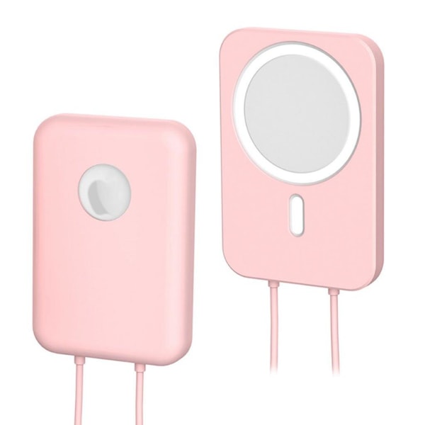 Generic Apple Magsafe Charger Solid Color Silicone Cover - Pink
