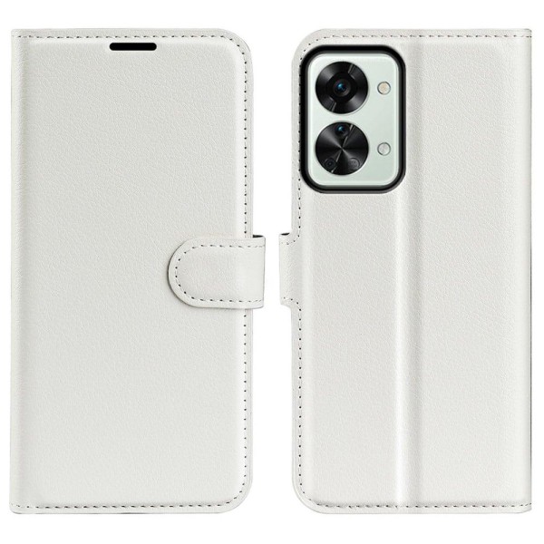 Generic Classic Oneplus Nord 2t Flip Case - White
