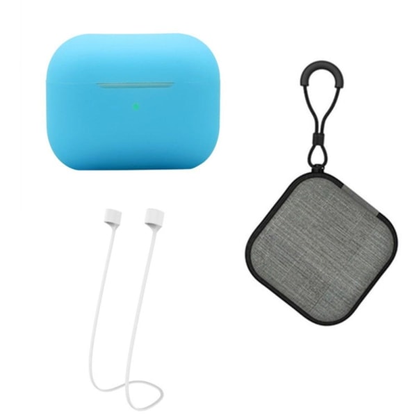 Generic Airpods Pro 2 Silicone Case With Strap And Storage Box - Noctilu Blue