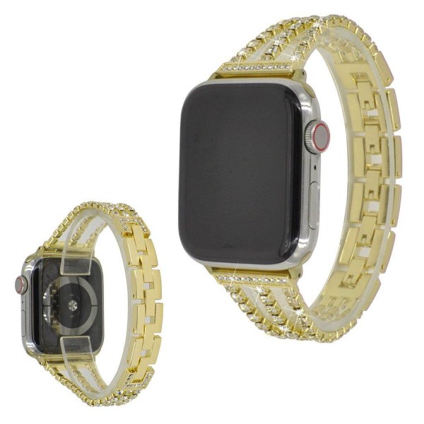 Generic Apple Watch Series 5 44mm Rhombus Urrem - Guld Gold