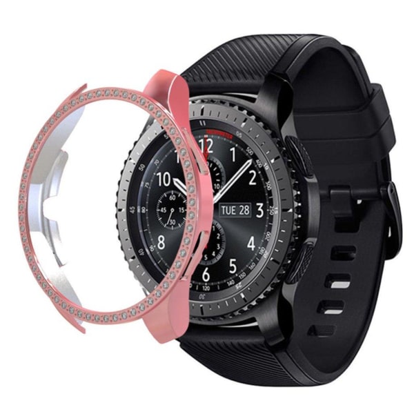 Generic Samsung Galaxy Watch (46mm) Rhombus Dekorations Ramme - Lyserød Pink