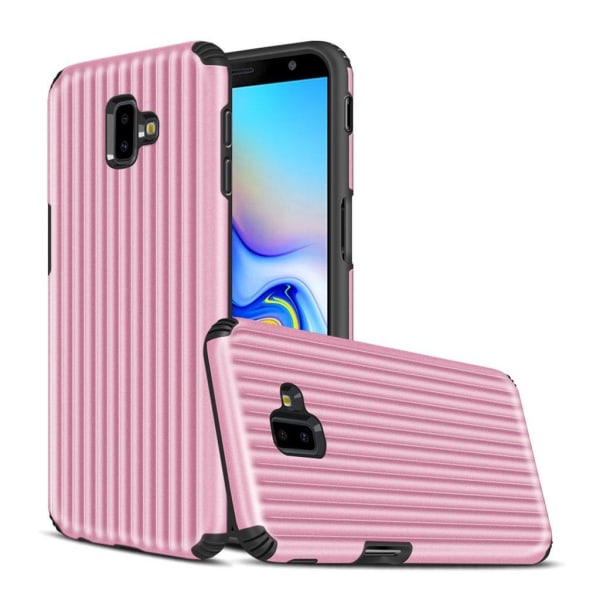Generic Samsung Galaxy J6 Plus (2018) Kuffert Hybrid Etui - Lyserød Pink
