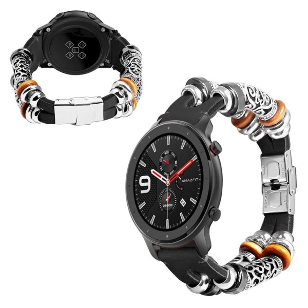 Generic Amazfit Gtr 47mm / Samsung Galaxy Watch (46mm) Retro Læder Multicolor