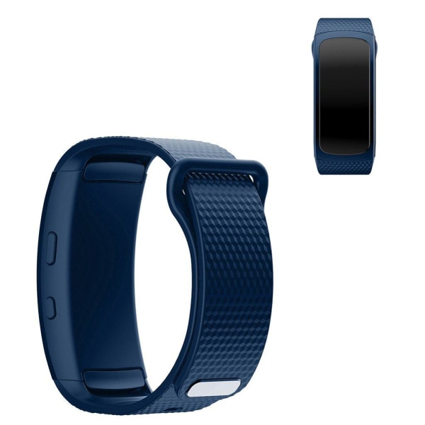 Generic Samsung Gear Fit2 Simple Silicone Watch Band - Dark Blue Size: S