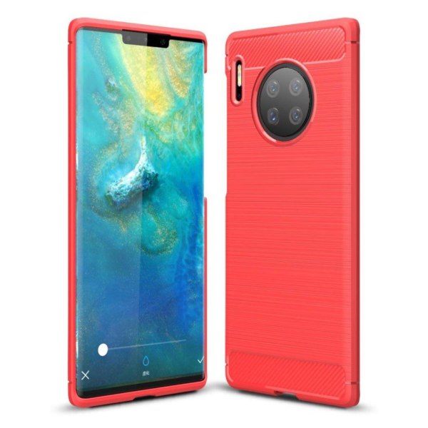 Generic Carbon Flex Huawei Mate 30 Pro Cover - Rød Red