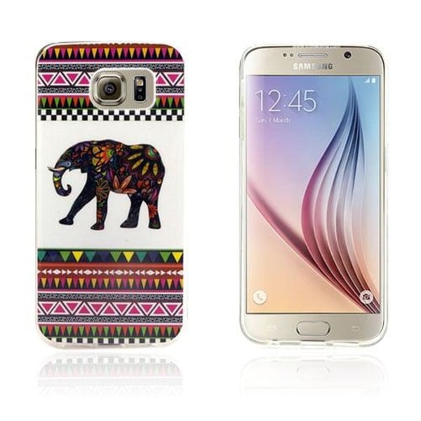 Generic Westergaard Samsung Galaxy S6 Edge Cover - Maya Elefant Multicolor
