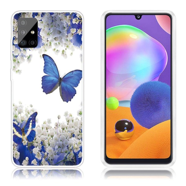 Generic Deco Samsung Galaxy A31 Cover - Sommerfugl Og Blomst Multicolor