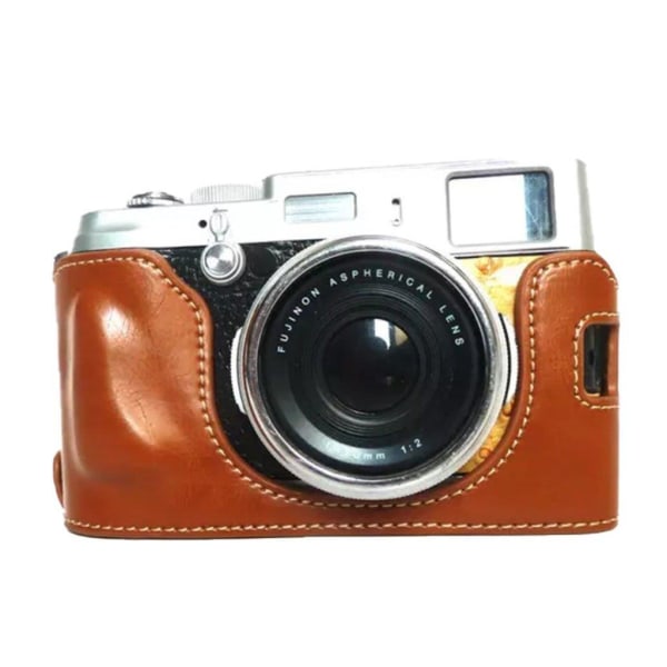 Generic Leather Cover Bagwith Battery Opening For Fujifilm X100 Series - Brown