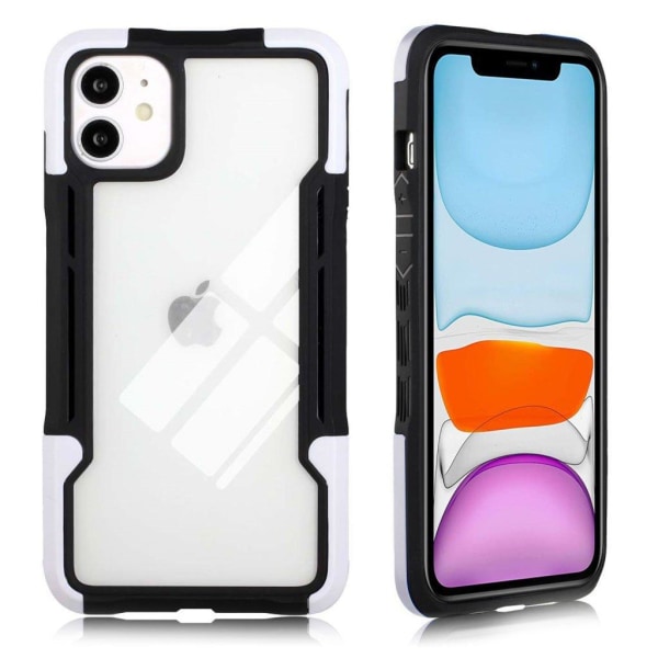 Generic Shockproof Protection Cover Til Iphone 12 Mini - Sort / Hvid White