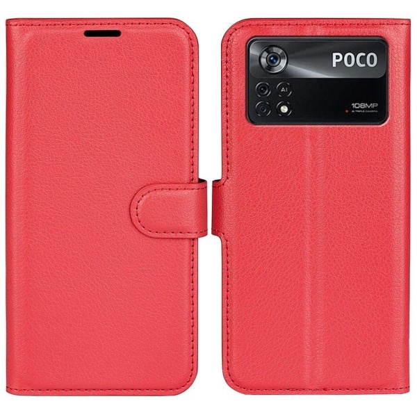 Generic Classic Xiaomi Poco X4 Pro 5g Flip Case - Red