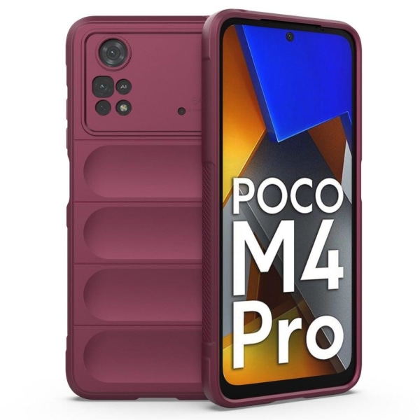 Generic Soft Gripformed Cover For Xiaomi Poco M4 Pro - Wine Red