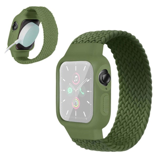 Generic Apple Watch Series 6 / 5 40mm Simple Nylon Band - Army Gre Green