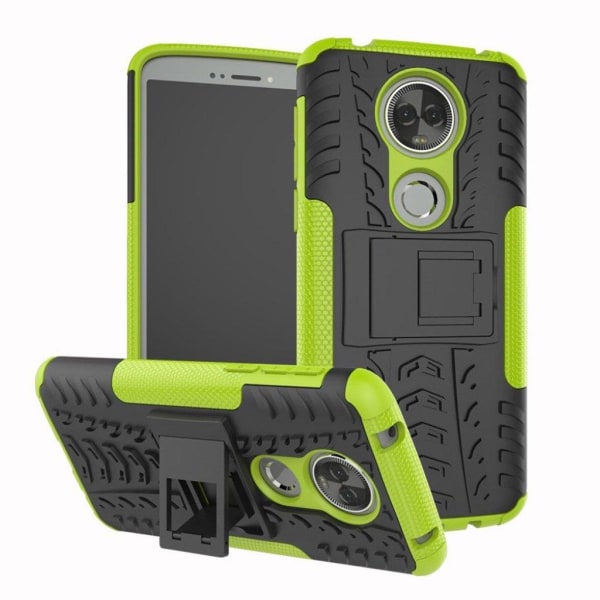 Generic Motorola Moto E5 Plus Beskyttelsesetui I Silikone Og Plastik Med Green