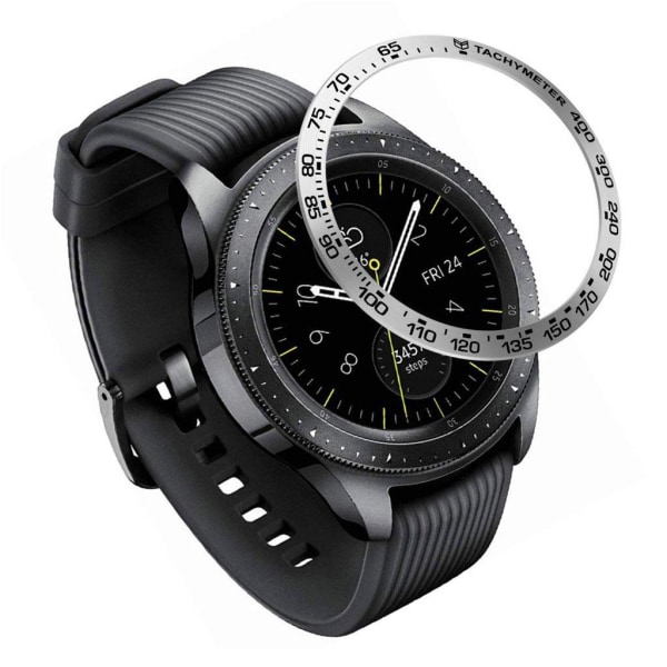 Generic Samsung Galaxy Watch (42mm) Stainless Steel Bezel - Silver Ring Black