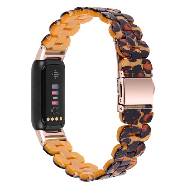 Generic Fitbit Luxe Resin Style Watch Strap - Leopard Print Brown