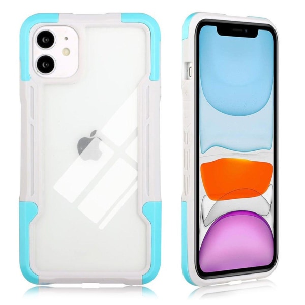 Generic Shockproof Protection Cover Til Iphone 12 Mini - Hvid / Blå Blue