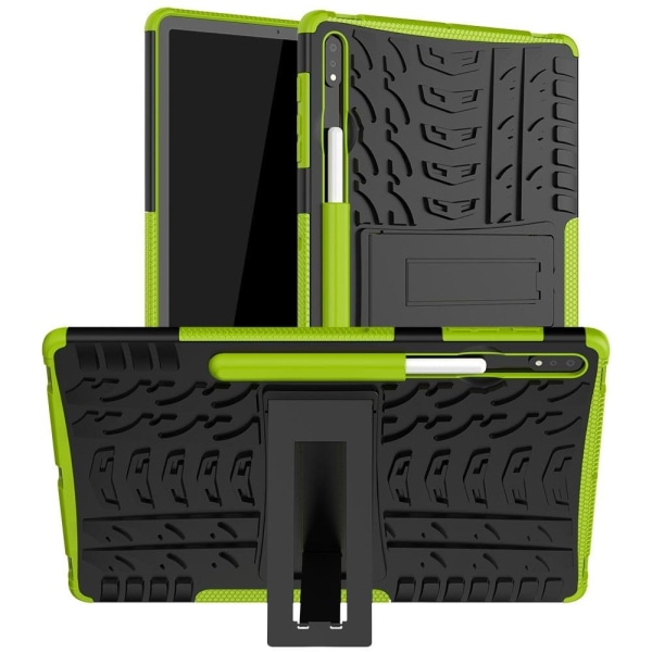 Generic Samsung Galaxy Tab S7 Fe Cool Tyre Hybrid + Tpu Cover - Green