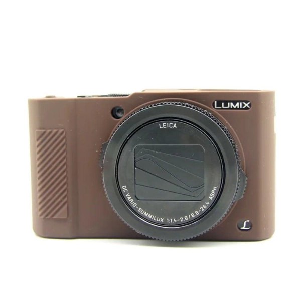 Generic Silicone Cover For Panasonic Lumix Dmc Lx10 - Coffee Brown