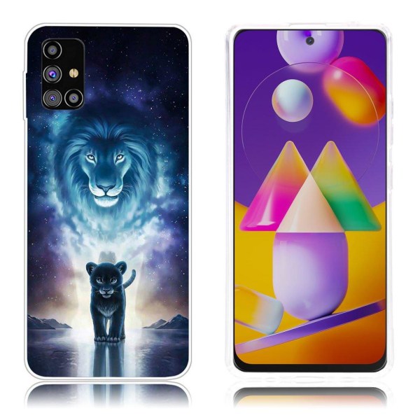 Generic Deco Samsung Galaxy M31s Case - Lion Blue